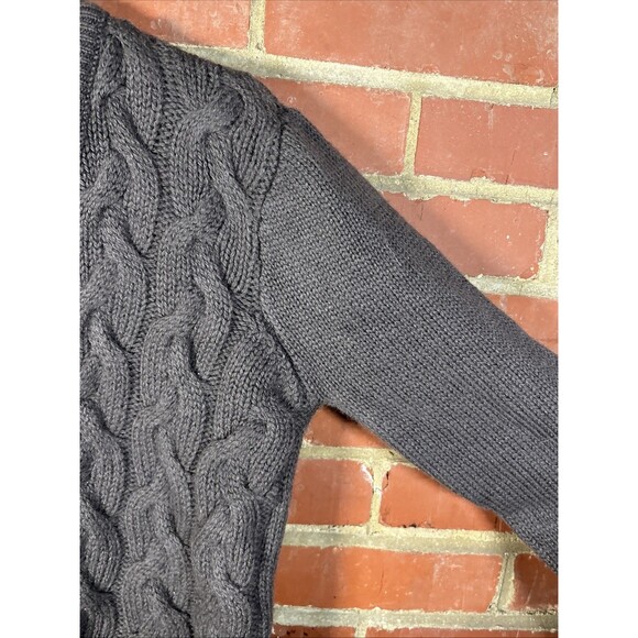 Aran Islands Knitwear Sweater Pure New Wool Cable Knit Gray Unisex Adult Small - Picture 8 of 8